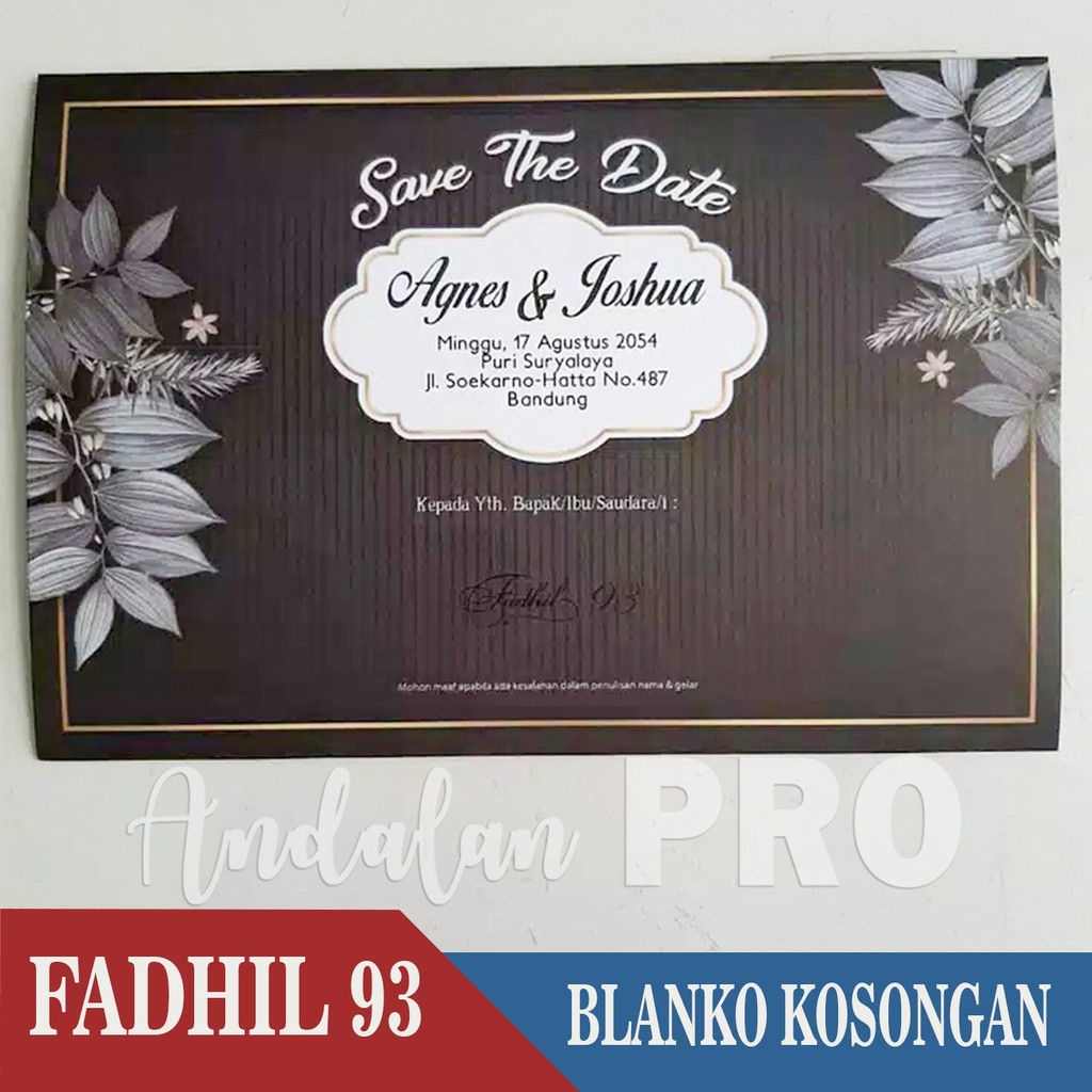 FADHIL 93, Blanko Kosong - Blanko  Undangan Kosongan Harga Distributor