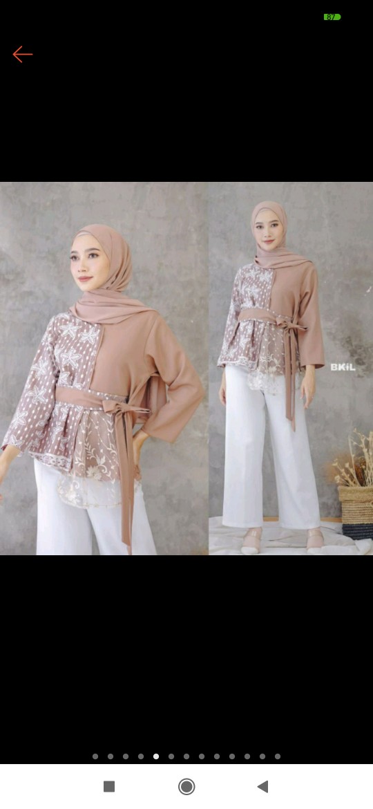 M-l-xl-xxl Baju Batik Wanita Shibori Asj Sa Hrb026 Blouse Tile Batik Terlaris Asli Pekalongan