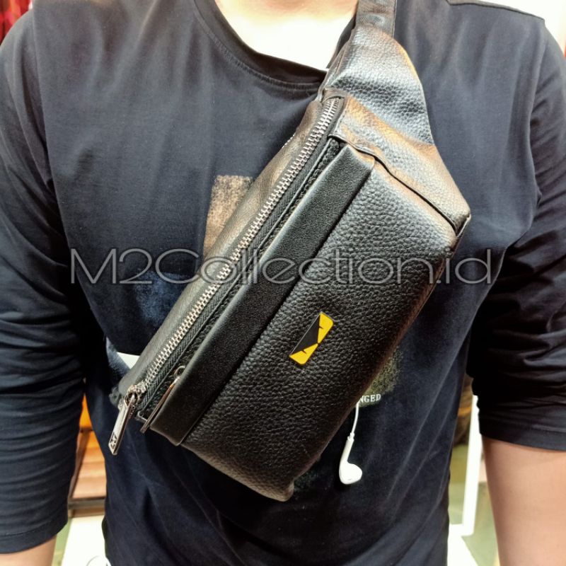 Waistbag Fendi Leather Belt Bag Tas Pinggang Kulit Asli Premium Quality