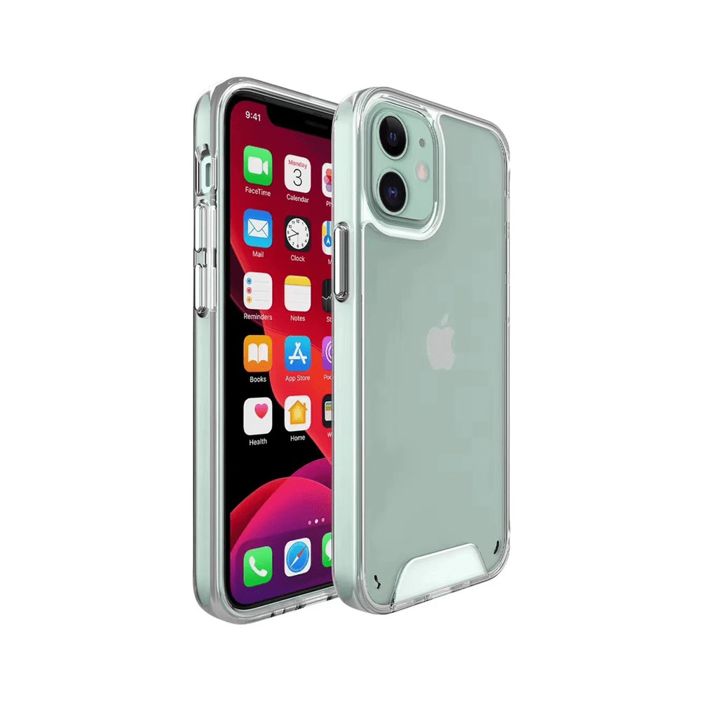 FA CASING SPACE CLEAR BLACK CASE IMPACT DROP IPHONE 11 11PRO MAX 12 12MINI 12PRO 13 13MINI 13PRO XS MAX PRO