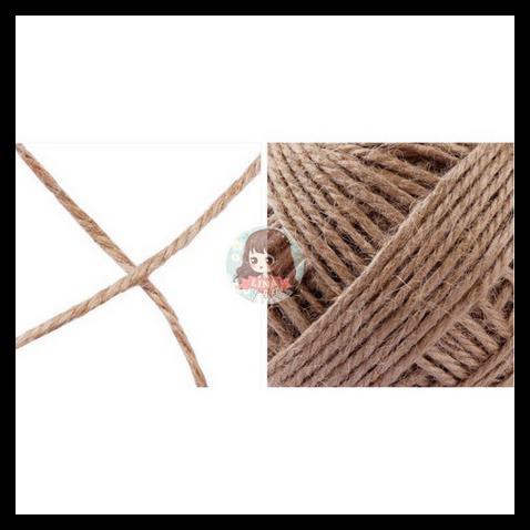 

JUAL TALI RAMI/ GONI/ HEMP/ ROPE/ JUTE/ 2PLY/ 2MM PACKAGING/ KREATIF/ DIY - 5 METER