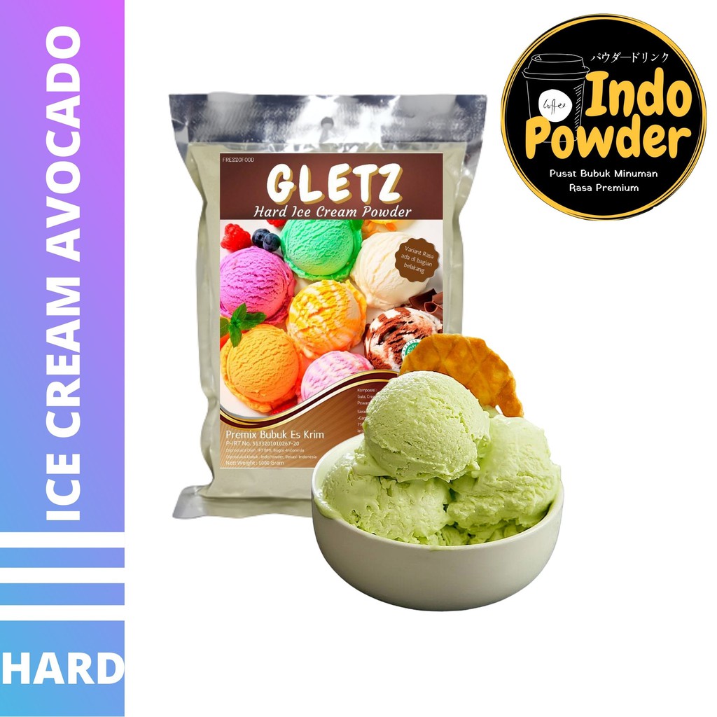 HARD ICE CREAM AVOCADO 1Kg - Bubuk Es Krim AVOCADO - Bubuk Es Krim - ICE CREAM Powder 1Kg