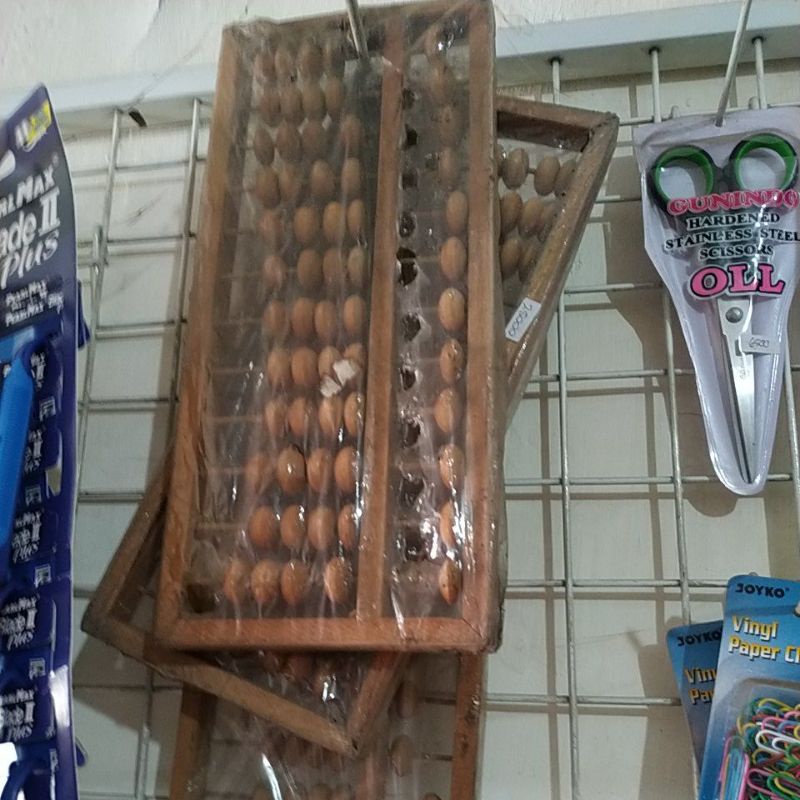 sempoa kayu / alat hitung kayu besar