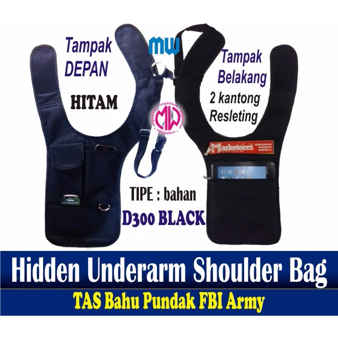 Tas gadget pundak bahu army polisi FBI agen 007 bag organizer