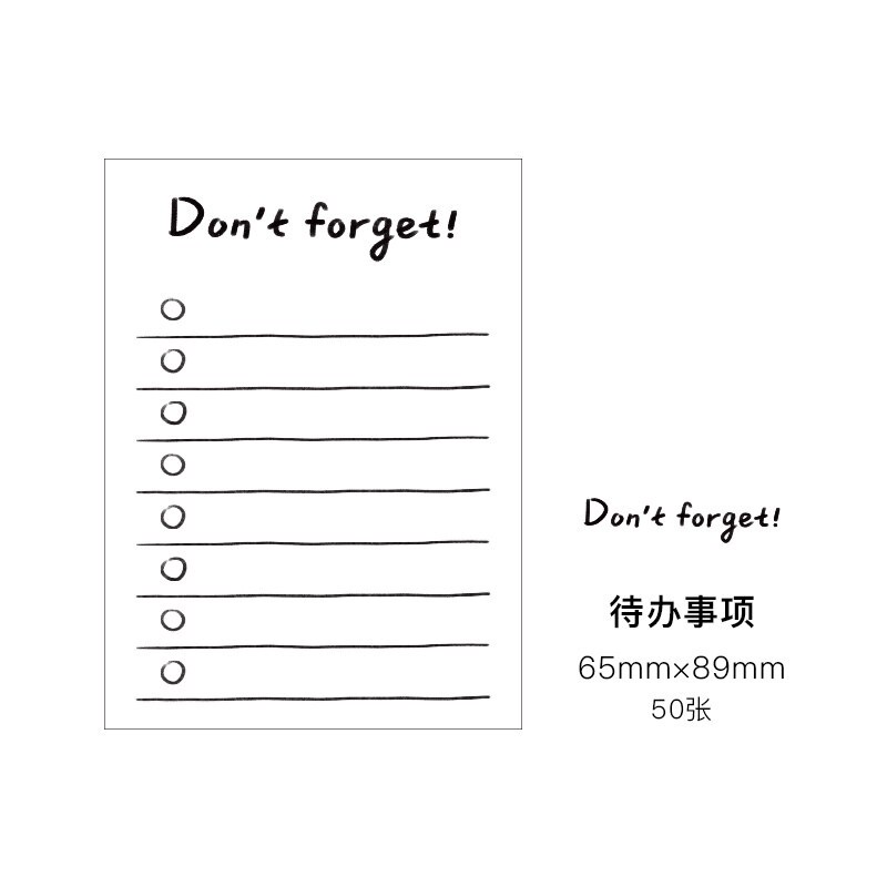 50 Lembar Memo Pad Portabel Dapat Dirobek-A