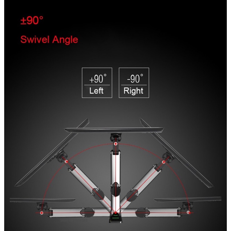 Bracket Monitor Telescopic Universal Arm Vesa Mount 17-27 Inch 385mm