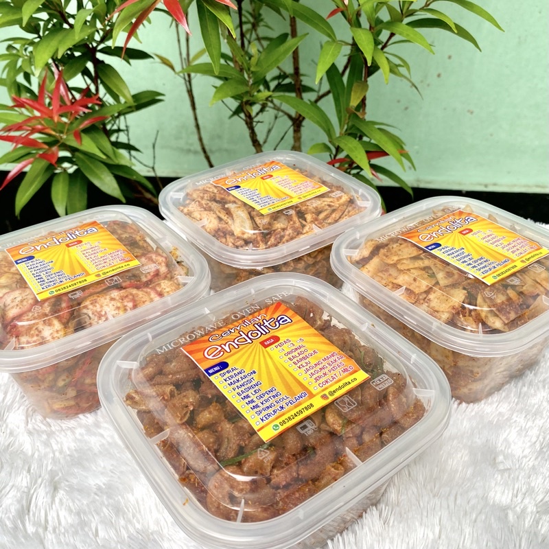 

Snack box viral / Cemilan pedas kemasan box Cemilan Endolita 210gr Pedas / Jeruk pedas