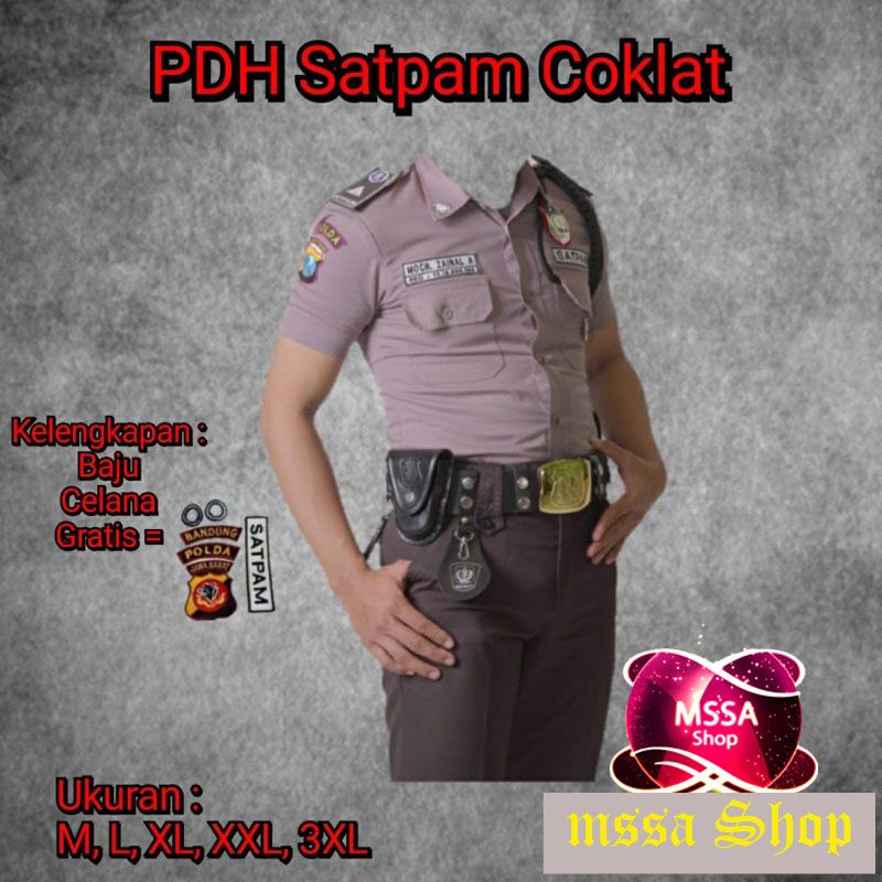 Mssashop Setelan Pdl Satpam Pdl Hitam Krem Baju Seragam Security Cream Pdl Coklat Krem Satpam Terbaru 2023