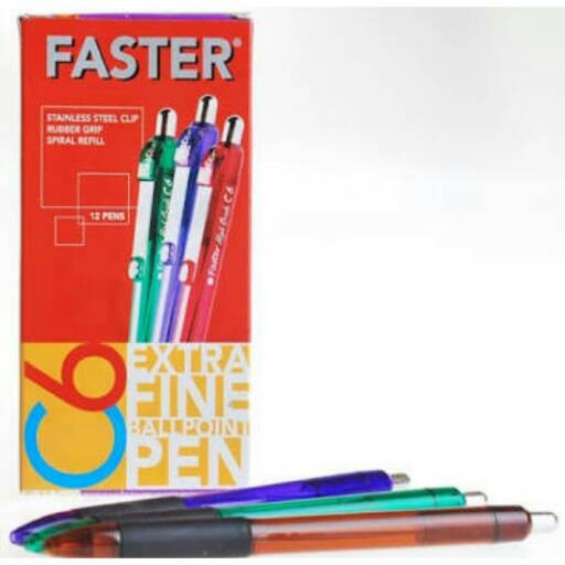 

Pulpen Faster C6 warna hitam / biru