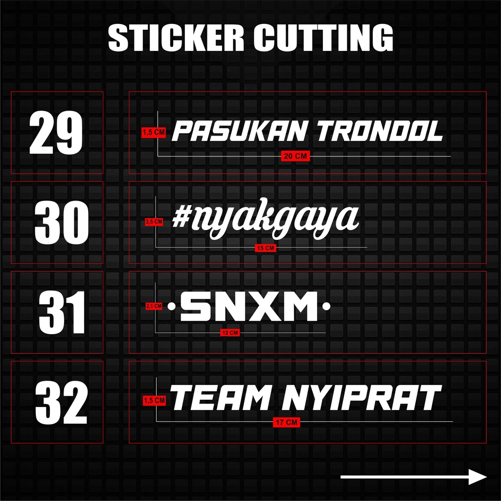 Sticker Cutting Revlective Stiker Cutting