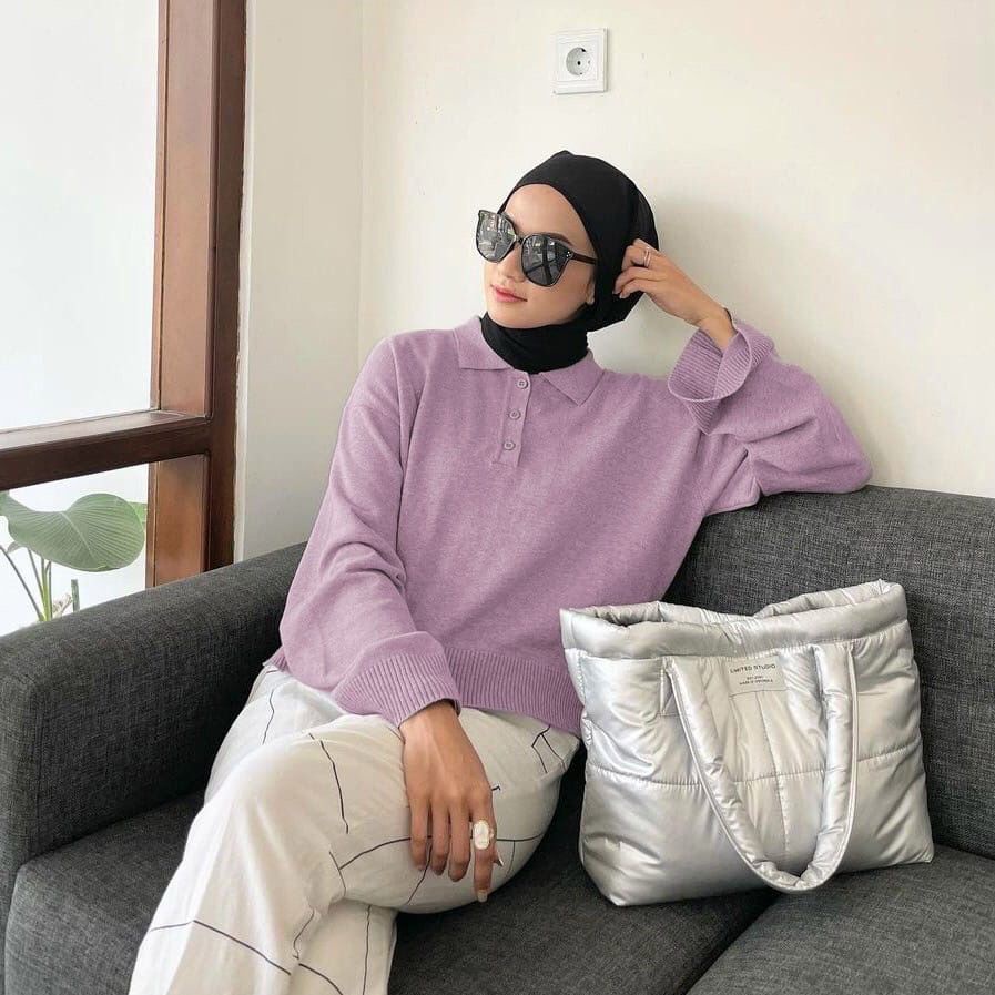 1KG MUAT 5PCS | QILA KNIT RAJUT SWEATER OVERSIZE HITS OOTD SELEBGRAM FASHION GROSIR WANITA TERMURAH