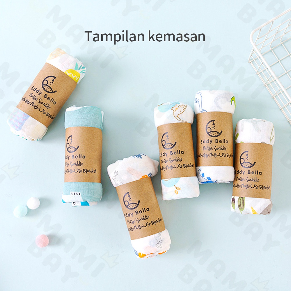 Mamibayi Muslin swaddle untuk bayi kain bedong selimut bayi motif lucu