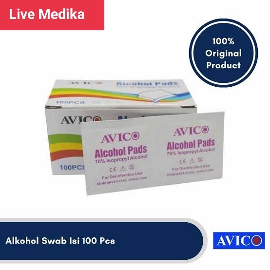 Alkohol Swab Avico / Avico Pads /alcohol Swab isi 100 / Tissue alkohol