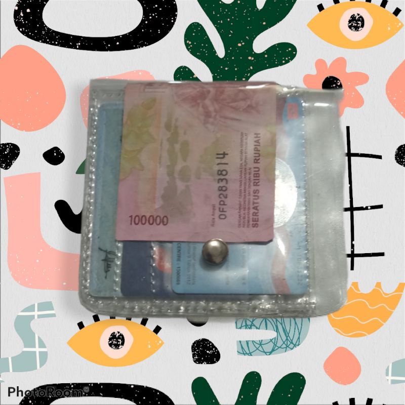 (6selot+1selot)dompet transparan lipat