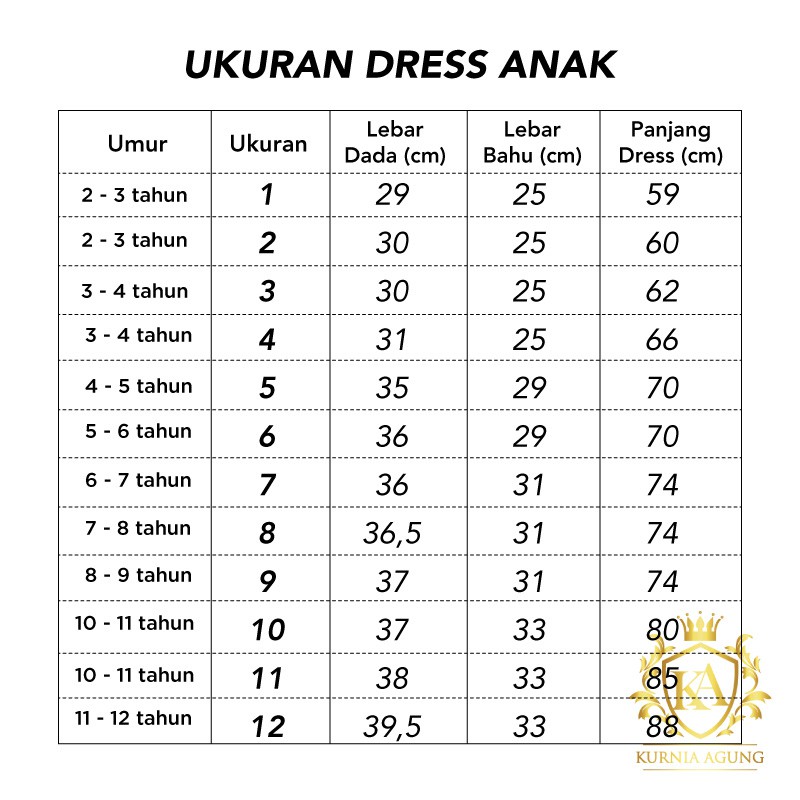 Gaun Baju Anak Perempuan 2 sampai 12 tahun Dress Anak Perempuan Pesta Murah Korea Tile Motif Organdi KA35