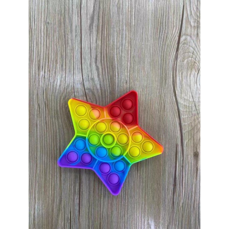 Pop It Rainbow Unicorn Fidget Toy Langka Murah Berkualitas Unik Mainan Edukasi Edukatif Free Gundu-bintang