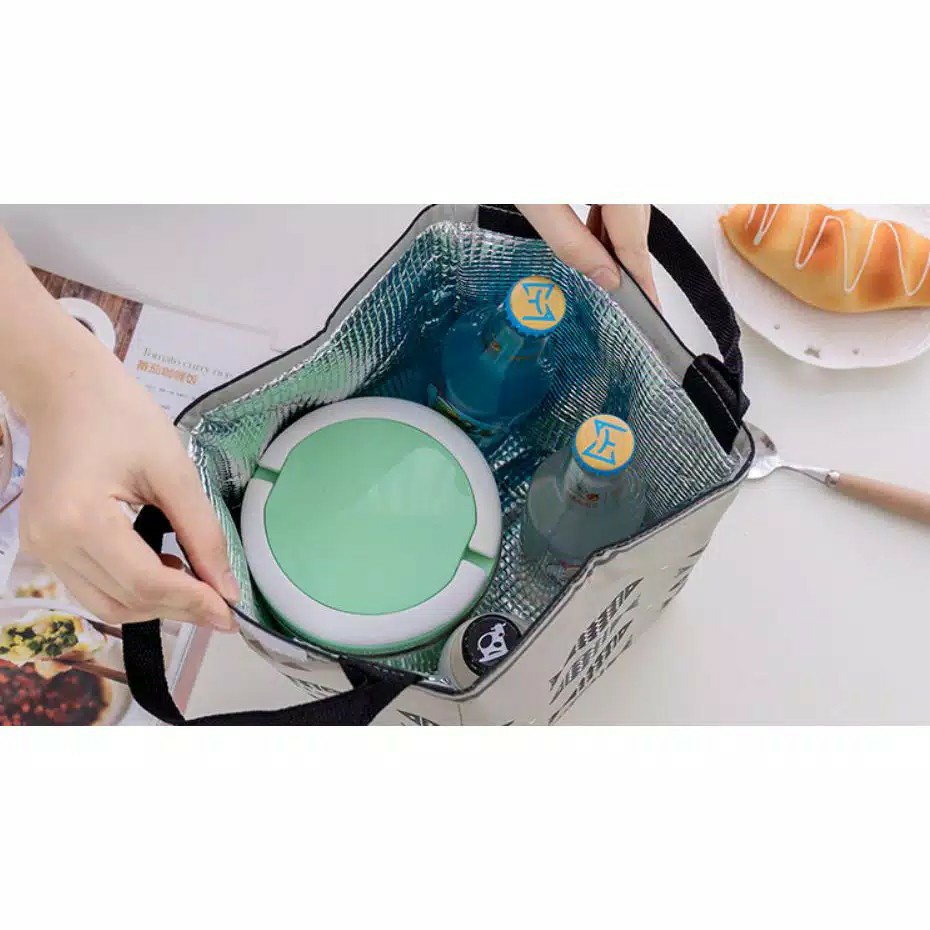 TAS BEKAL ANAK LUNCH BAG SEKOLAH TAS TENTENG TEMPAT MAKANAN TAHAN PANAS DINGIN