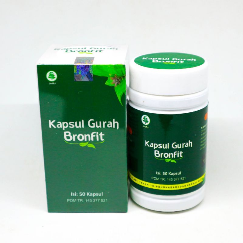 OBAT TBC, PARU-PARU, SESAK NAFAS, BATUK MENAHUN GURAH BRONFIT HERBAL ASLI DISTRIBUTOR DKI JAKARTA-Bronfit 50 Kapsul