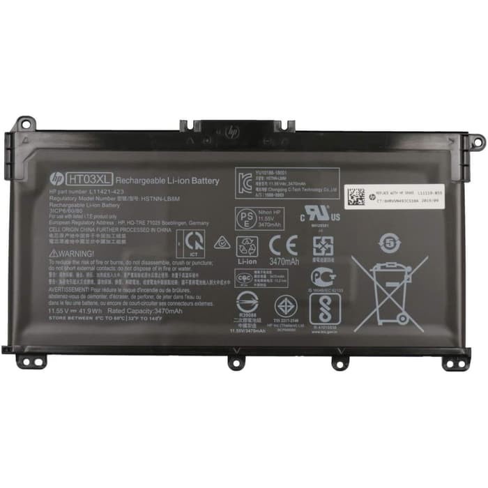 Baterai Batre HP pavilion 14s-cf00 14-cf 14-cm00 14s-dk0 14-dk 14s-cm HT03XL HP 250 G7 255 G7 HSTNN-LB8L Laptop HP 14-CE0014TU 14-CE0000 15-CS   hp 14s dk0005Au HP Pavilion 15-CS0040TXHP Pavilion 15-DA SeriesHP 250 G7 SeriesHP 255 G7 Series original
