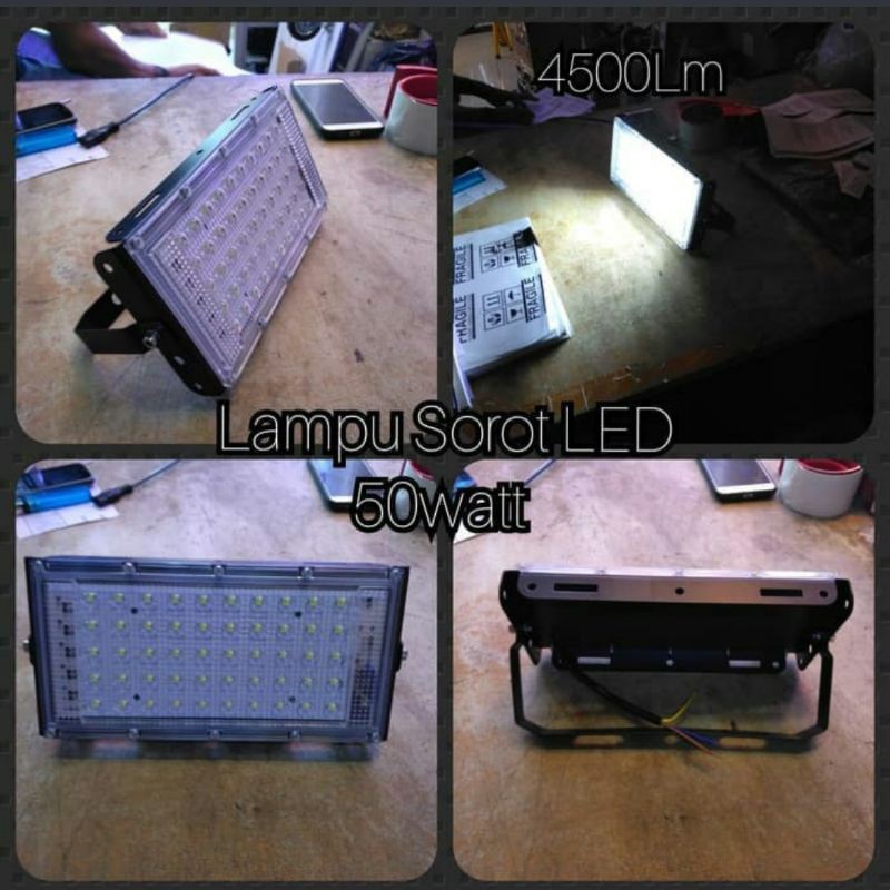 lampu led outdoor 50w 50 w lampu led sorot led floodlight led outdoor jalan reklame lapangan led 50w