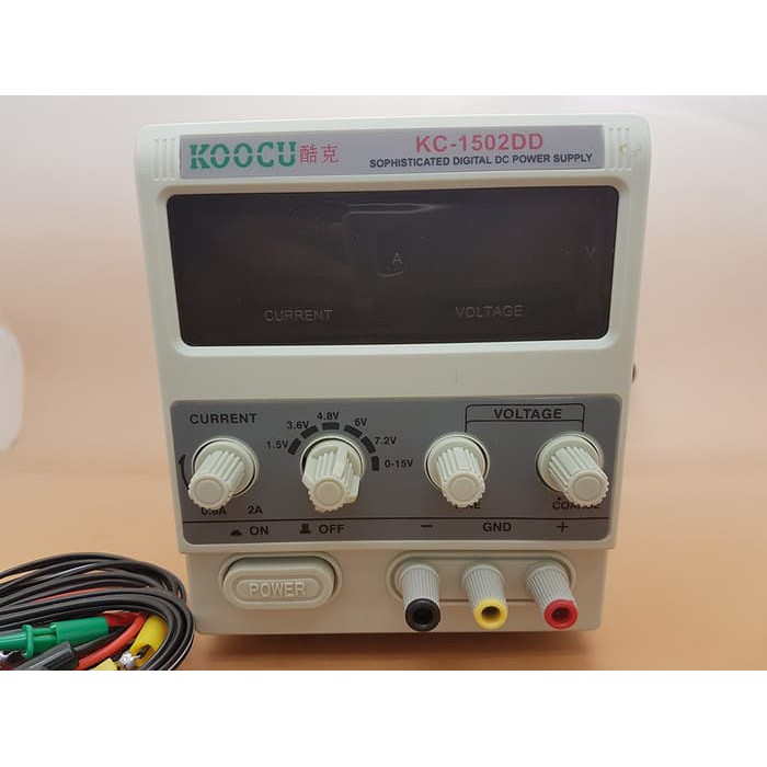 Koocu Dc Power Supply ( 0-15V & 0-2A ) Adjustable / Adaptor Digital