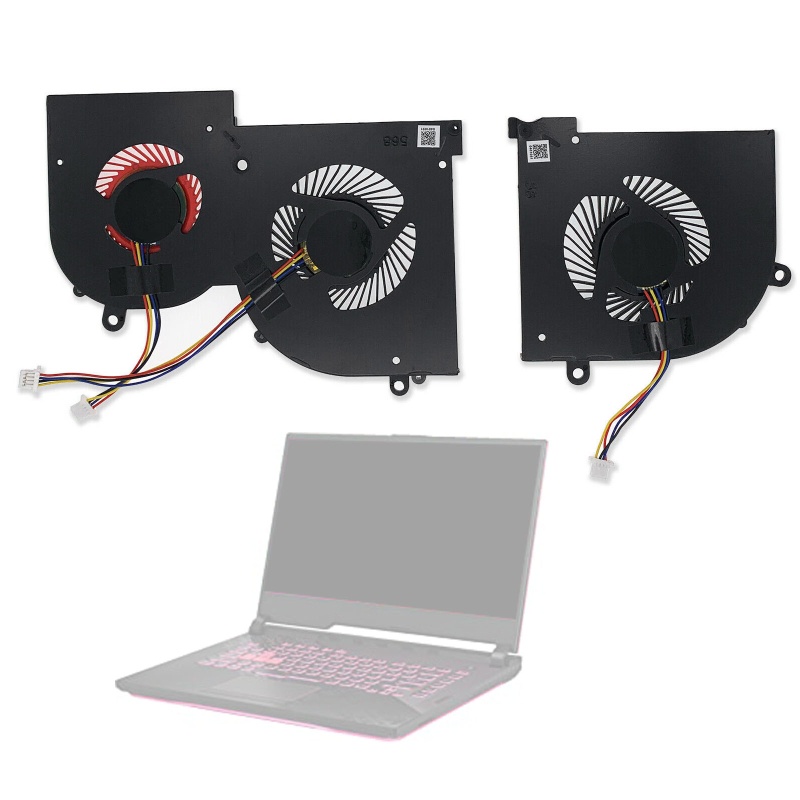 Vivi CPU GPU Fan Laptop Cooling Fan Untuk DC 5V 0.5A Radiator 4pin Untuk MSI GS65 GS65VR