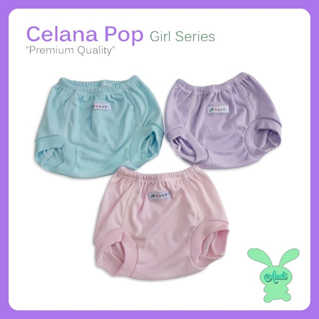 Aruchi POLOS Celana POP Bayi / Kacamata (3pcs)