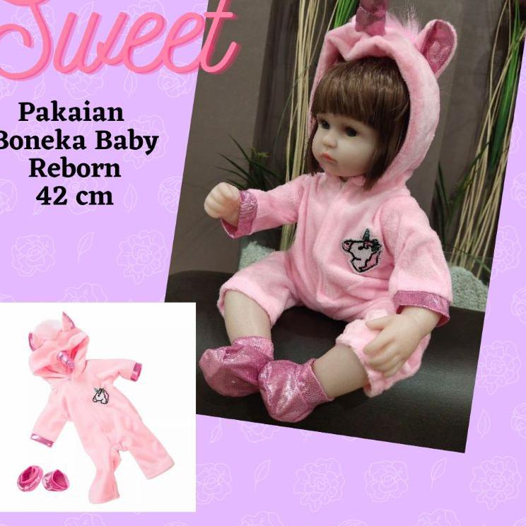 ❂ Aksesoris Pakaian Baju Topi Sepatu Boneka Reborn 38 cm, 42 cm, 45 cm, 48 cm ☇