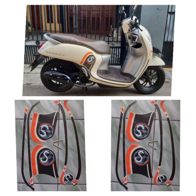 stiker striping lis les body motor honda scoopy 110 2021
