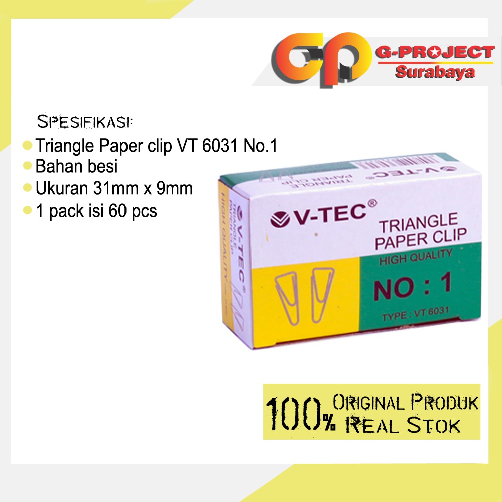 

PAPER CLIP V-TEC (TRIANGLE PAPER CLIP) No.1