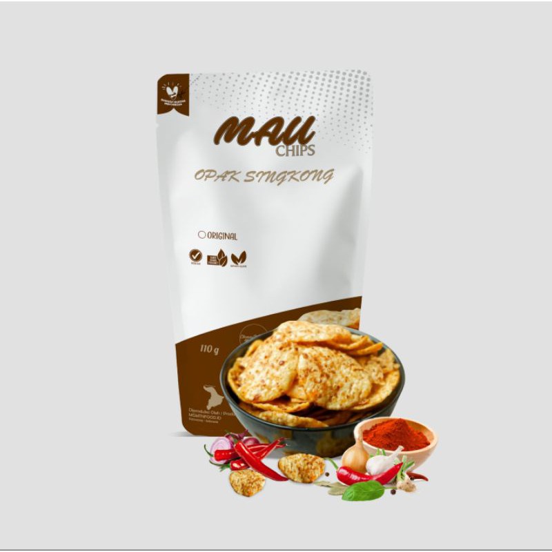 

Mau Chips Opak Singkong - Rasa Original | Cemilan Keripik kekinian