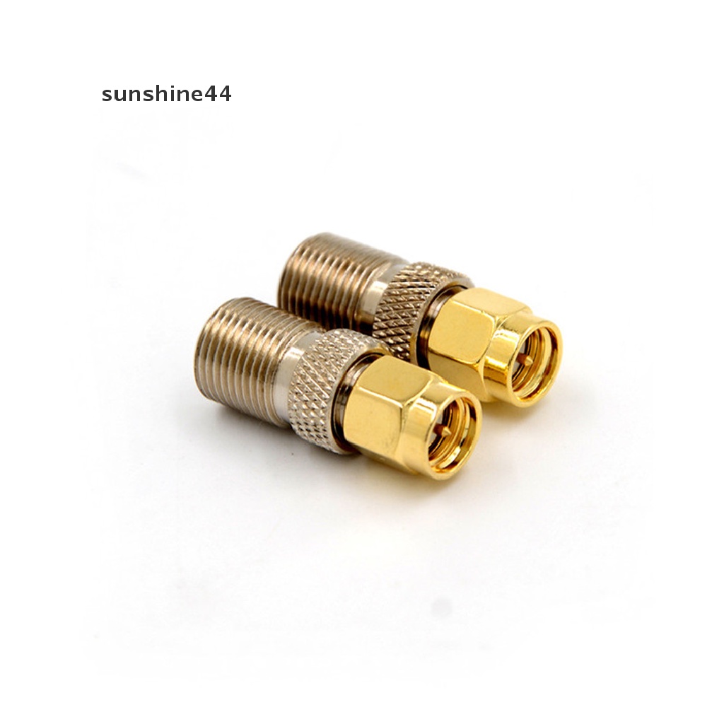 Sunshine Adapter Konektor Coaxial RF Lurus Jack F Female Ke SMA Male