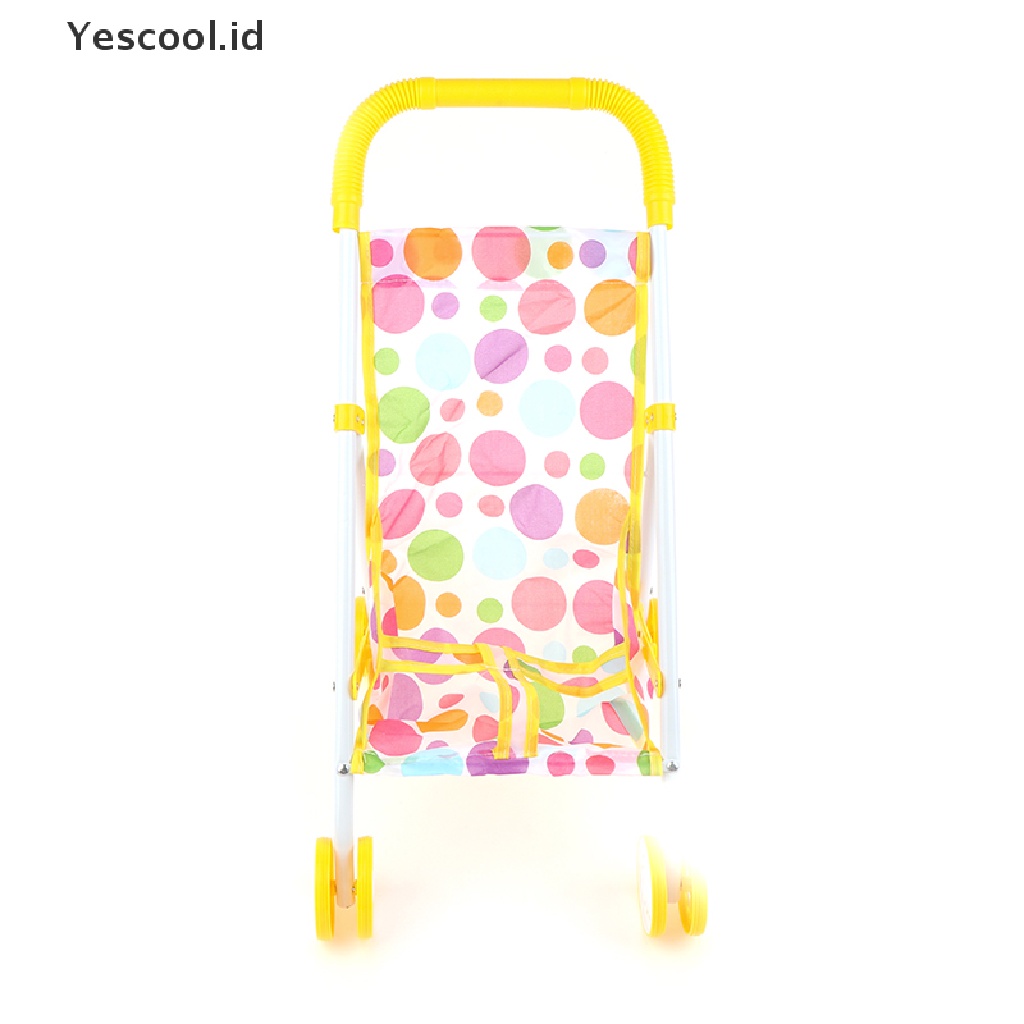 (Yescool) Mainan Miniatur Stroller Bayi Untuk Aksesoris Rumah Boneka