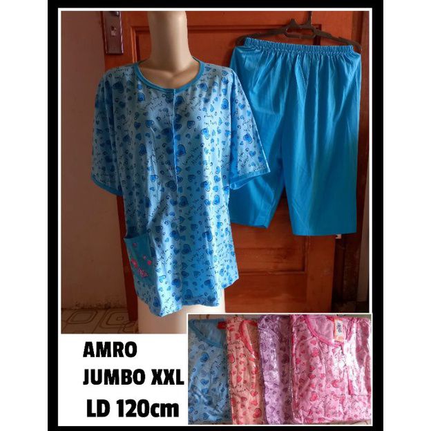Amro Baby doll jumbo 3/4 XXL BUSUI kancing FULL