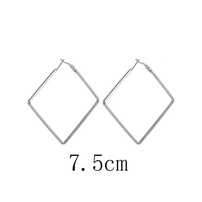 LRC Anting Tusuk Fashion Square Shape Decorated E8725X