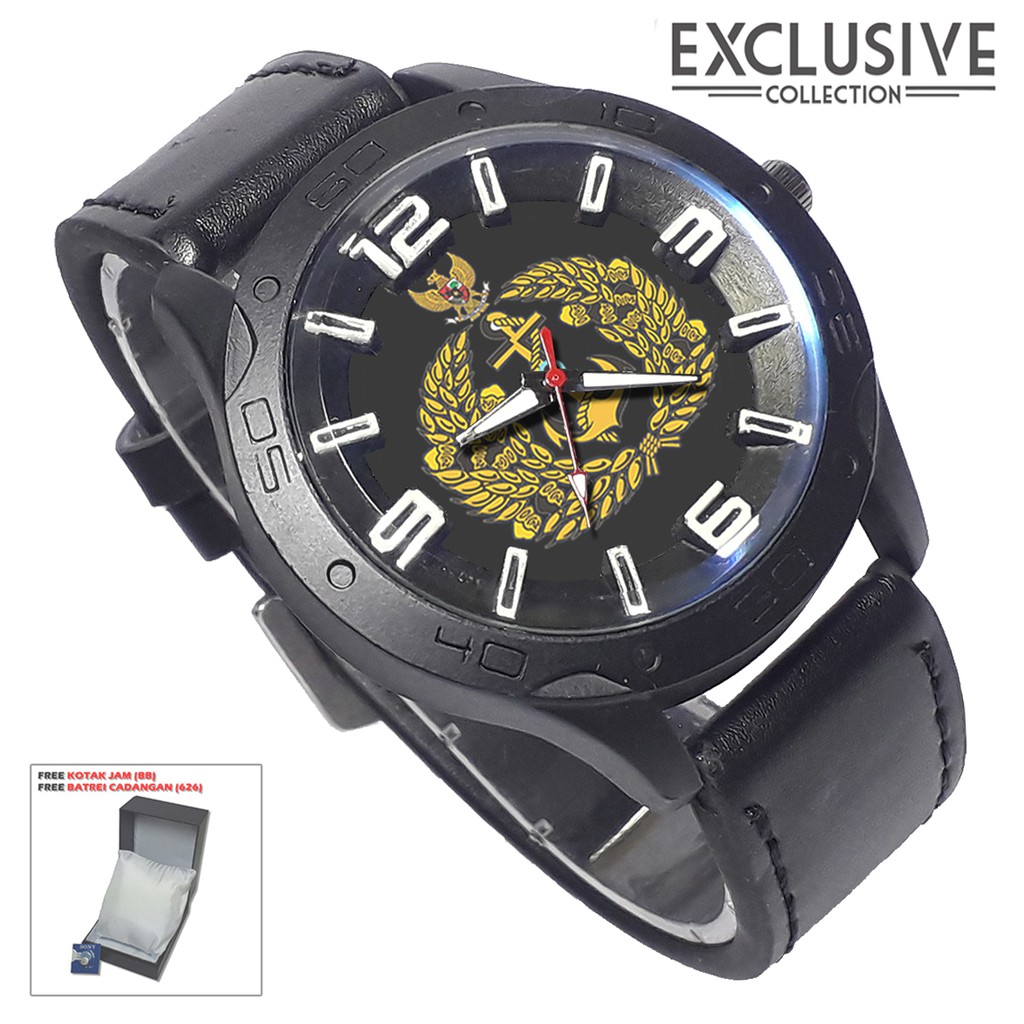 Jam Tangan TNI-AL Kalep Hitam (Exclusive)