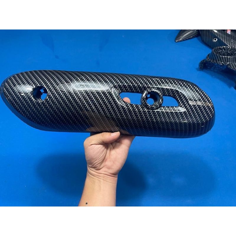 cover knalpot Scoopy 2018 carbon tutup knalpot