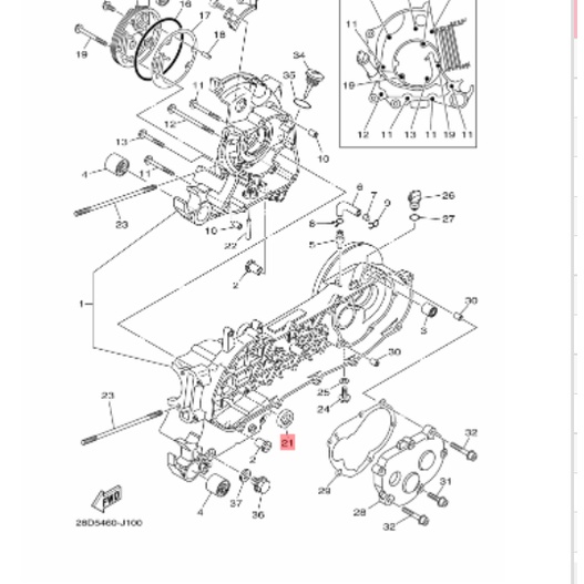 SIL SEAL KRUK KREK AS KIRI CVT MIO LAMA SPORTY SMILE SOUL FINO KARBU NOUVO Z ORIGINAL YGP 93102-22810