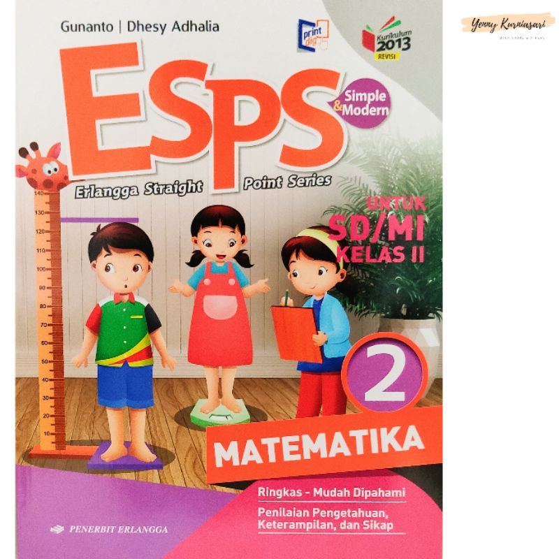 Erlangga ESPS Matematika SD Kelas 1 / 2 / 3 / 4 / 5 / 6-Kelas 2
