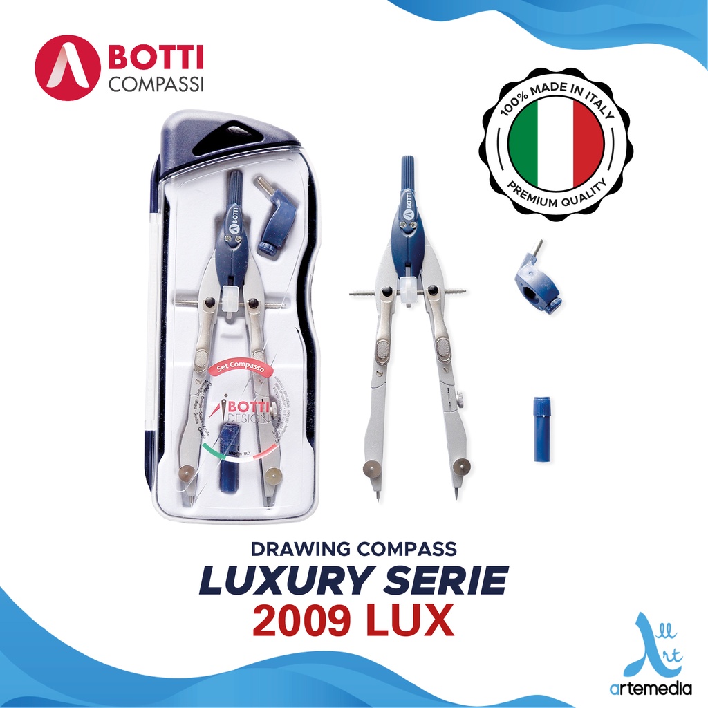 

Botti Design Compass Luxury 2009 Series Set Jangka Presisi Micrometric & Rapidograf
