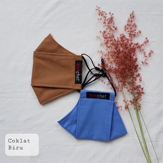 Masker Origami 3D Polos 2 Ply Kain Linen Rami Oxford Masker Origami 3D Polos 2 Ply Kain Linen Rami Oxford