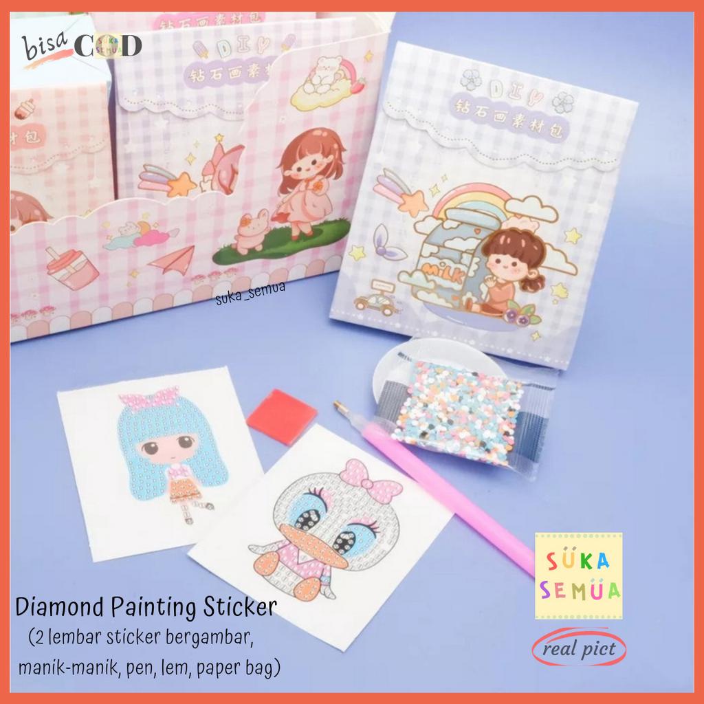 

Diamond Painting Sticker Set / Stiker DIY Manik - Manik packing Paper Bag // Tas LD-ZSH503 isi gambar art decorative pattern beads mute lem pen - kreasi anak perempuan & laki-laki cocok untuk hadiah kado pesta sekolah jurnal box kertas COD GoSend Bandung