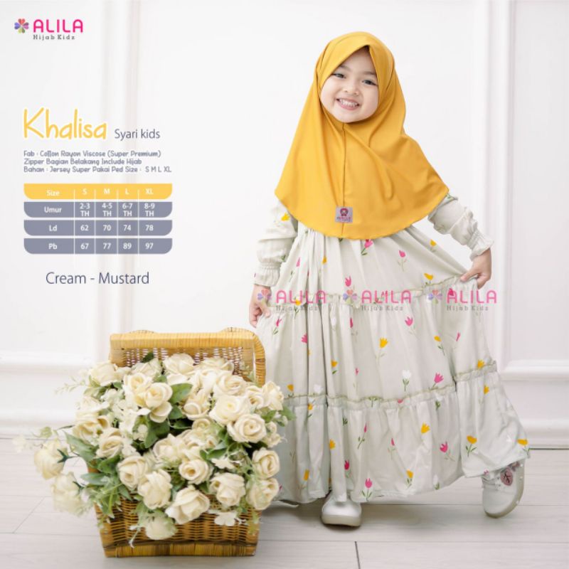 SET GAMIS ANAK/ KHALISA SYARI KIDS By ALILA HIJAB KIDS