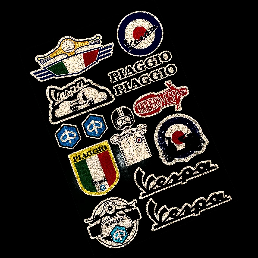 Stiker Dinding Bahan Mudah Dilepas Gambar Tulisan Vespa Ukuran 3m Untuk Dekorasi Rumah