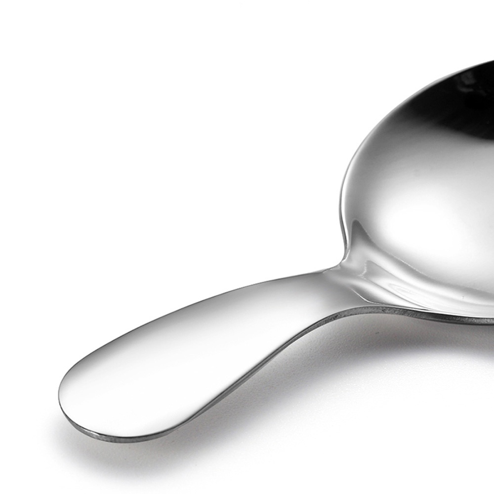 REBUY Mini Coffee Spoon Short Handle Coffeeware Teaspoon Small Stainless Steel For Kid Children Dinnerware Condiment High Quality Stirring Spoon