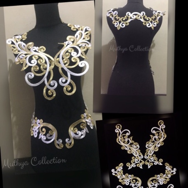 Renda Putih Gold Full Payet