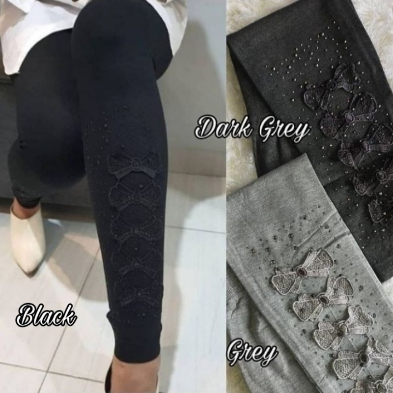 Legging Tebal Mote Brukat Import / Legging Import Wanita / Leging Wanita