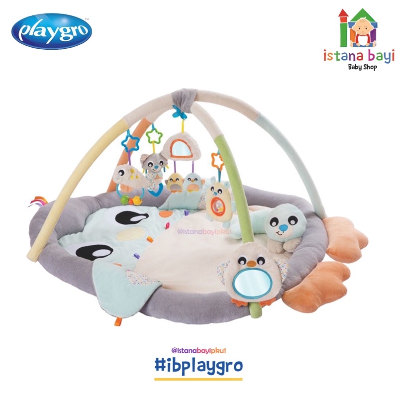 Playgro Snuggle Me Penguin Tummy Gym - Matras Bermain Anak Bayi