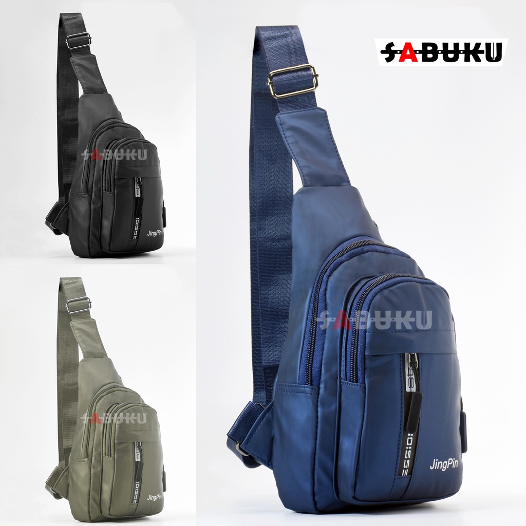 Tas Selempang Pria Slingbag Pria Trendy dan Tahan Air Travel Tas Pria Clasic Fashion - 107