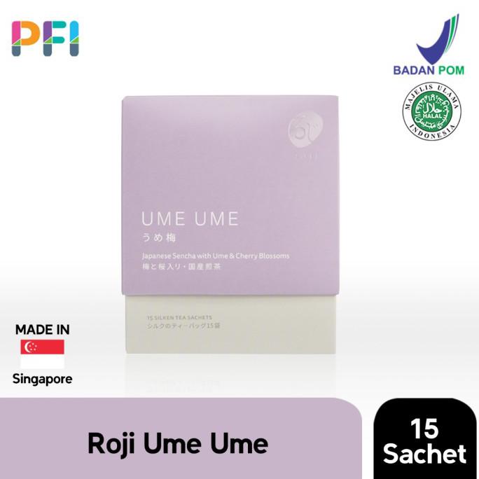 

[[BISA COD]] ROJI Ume Green Tea With Ume & Cherry Blossoms 1 BOX ISI (15 SACHETS) TERBATAS Kode 1087